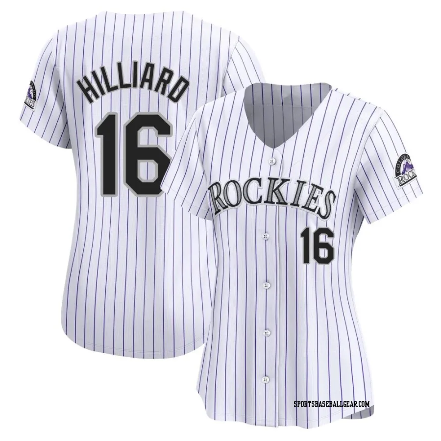 Sam Hilliard Women's Colorado Rockies White Limited Home Jersey