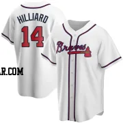 Sam Hilliard Youth Atlanta Braves White Replica Home Jersey