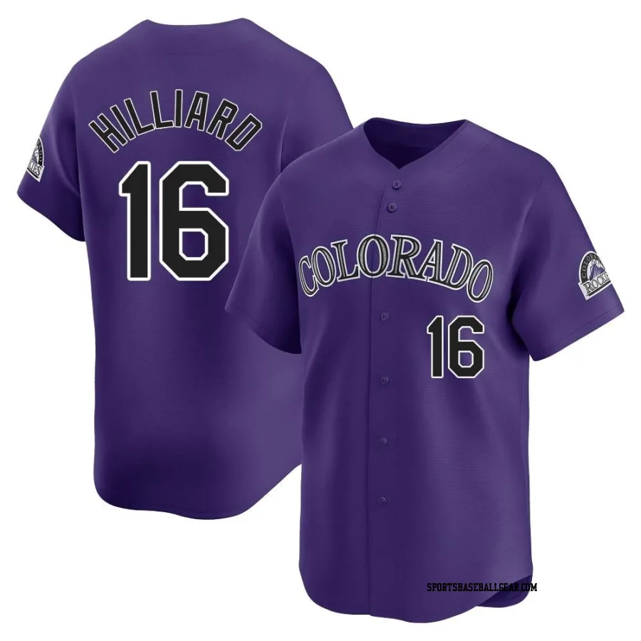 Sam Hilliard Youth Colorado Rockies Purple Limited Alternate Jersey