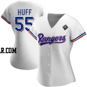 Sam Huff Women's Texas Rangers White Authentic Home 2023 World Series Jersey