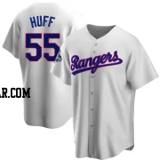 Sam Huff Youth Texas Rangers White Replica Home Cooperstown Collection 2023 World Series Champions Jersey