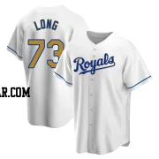 Sam Long Men's Kansas City Royals Gold Replica White Home Jersey