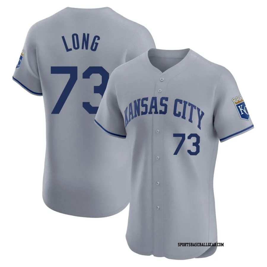 Sam Long Men's Kansas City Royals Gray Elite Road Jersey