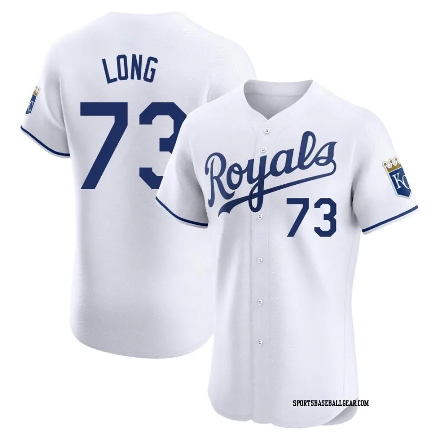 Sam Long Men's Kansas City Royals White Elite Home Jersey