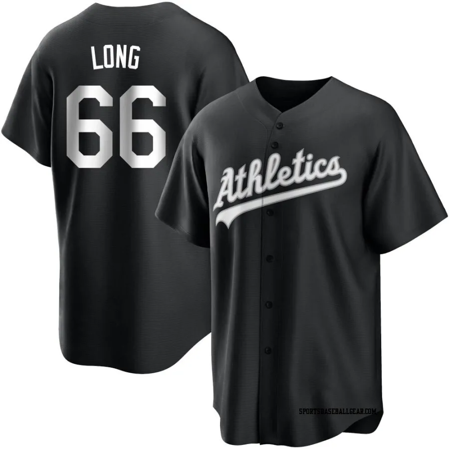 Sam Long Men's Oakland Athletics Black/White Replica Jersey