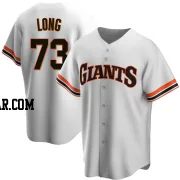 Sam Long Men's San Francisco Giants White Replica Home Cooperstown Collection Jersey