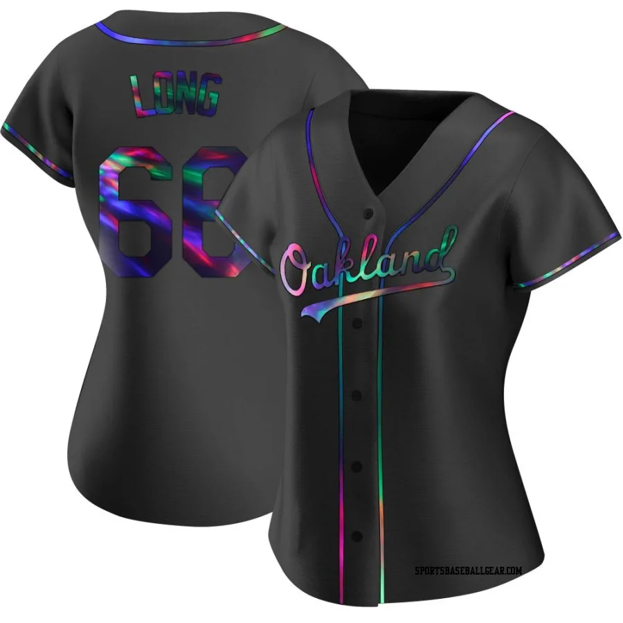 Sam Long Women's Oakland Athletics Black Holographic Replica Alternate Jersey