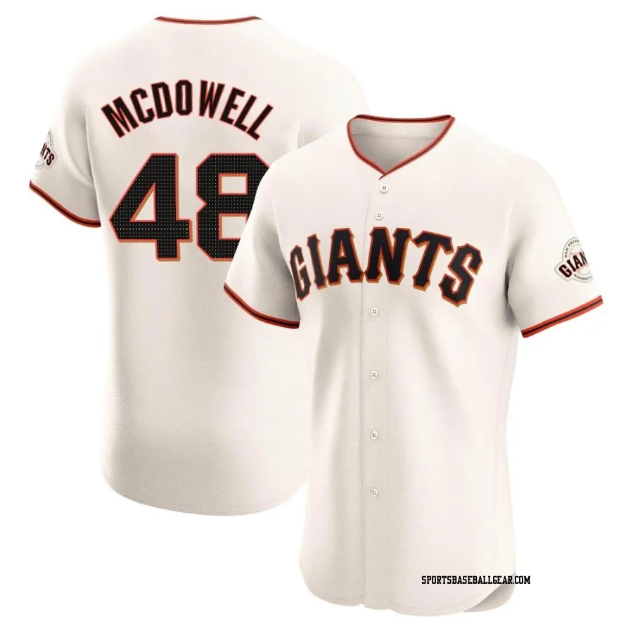 Sam Mcdowell Men's San Francisco Giants Cream Elite Home Jersey