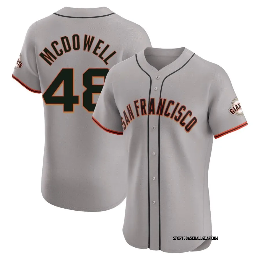 Sam Mcdowell Men's San Francisco Giants Gray Elite Road Jersey