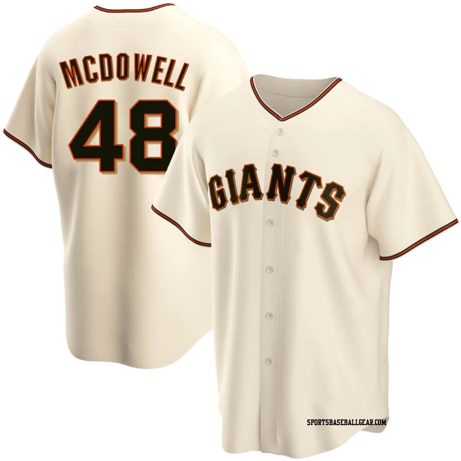 Sam Mcdowell Youth San Francisco Giants Cream Replica Home Jersey