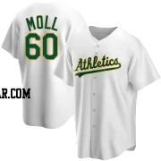 Sam Moll Men's Oakland Athletics White Replica Home Jersey