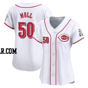 Sam Moll Women's Cincinnati Reds White Limited Home Jersey