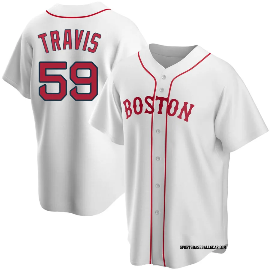 Sam Travis Men's Boston Red Sox White Replica Alternate Jersey