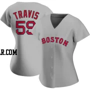 Sam Travis Women's Boston Red Sox Gray Authentic Road Jersey