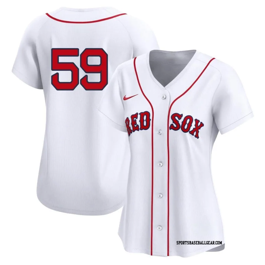 Sam Travis Women's Boston Red Sox White Limited 2nd Home Jersey