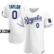 Samad Taylor Men's Kansas City Royals White Authentic Home Jersey