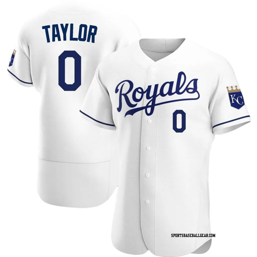 Samad Taylor Men's Kansas City Royals White Authentic Home Jersey