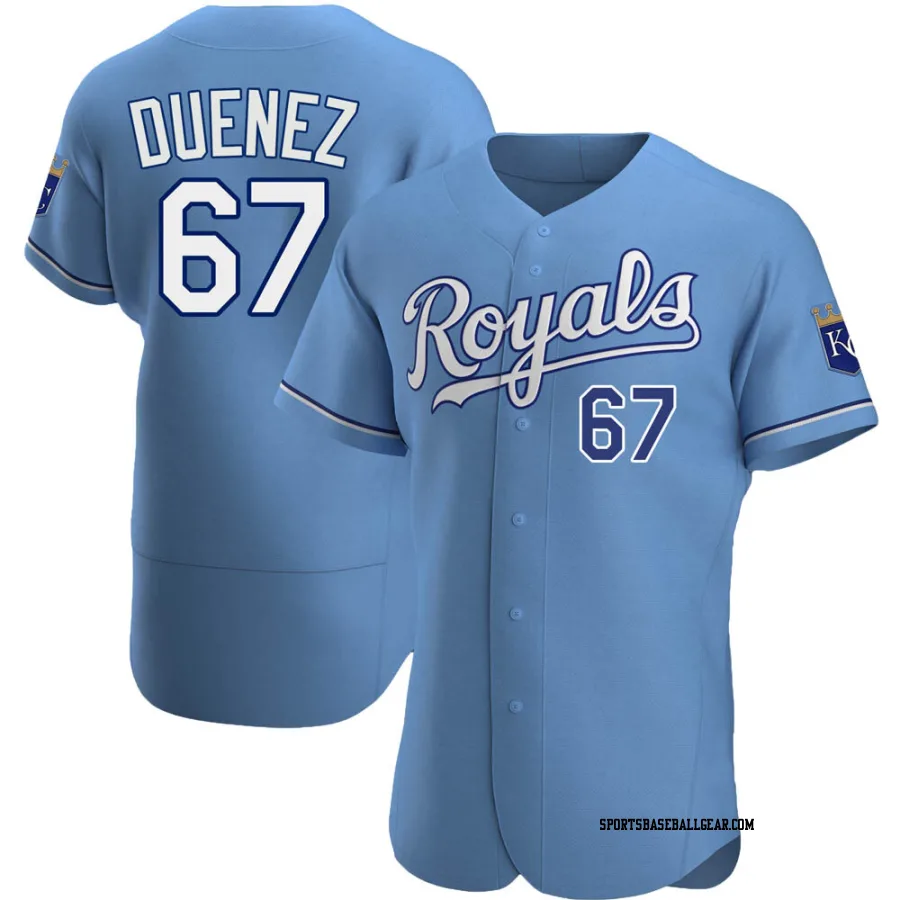 Samir Duenez Men's Kansas City Royals Light Blue Authentic Alternate Jersey