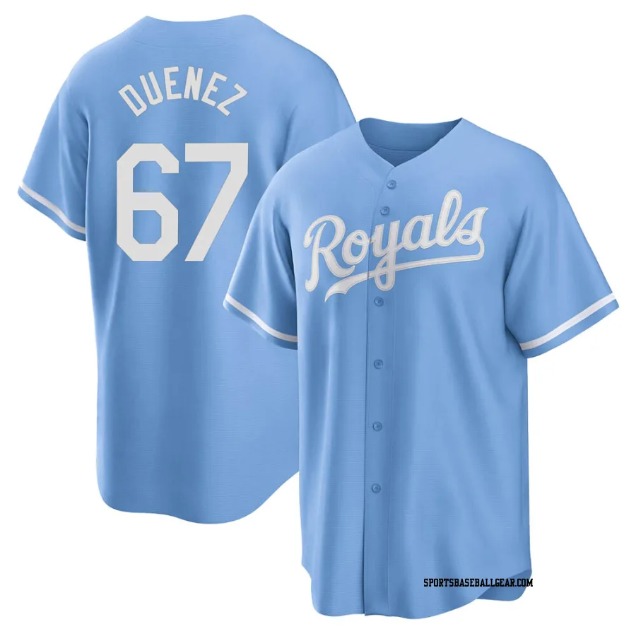 Samir Duenez Men's Kansas City Royals Light Blue Replica 2022 Alternate Jersey