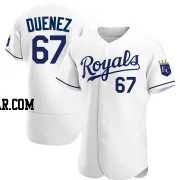 Samir Duenez Men's Kansas City Royals White Authentic Home Jersey