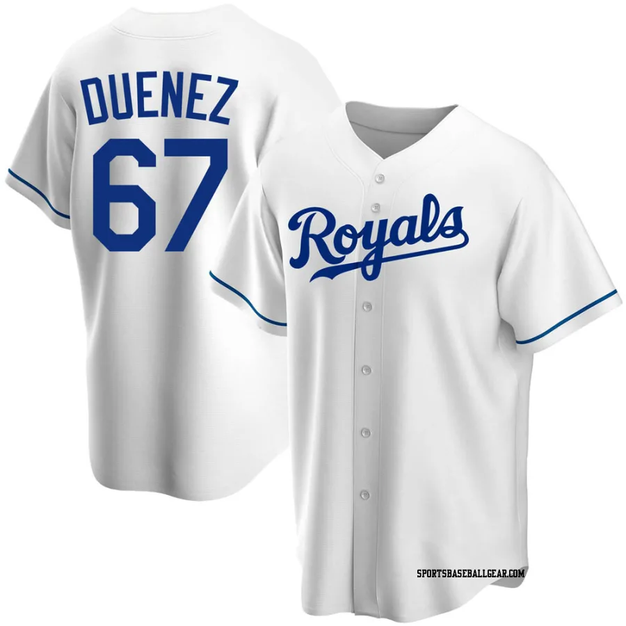 Samir Duenez Youth Kansas City Royals White Replica Home Jersey