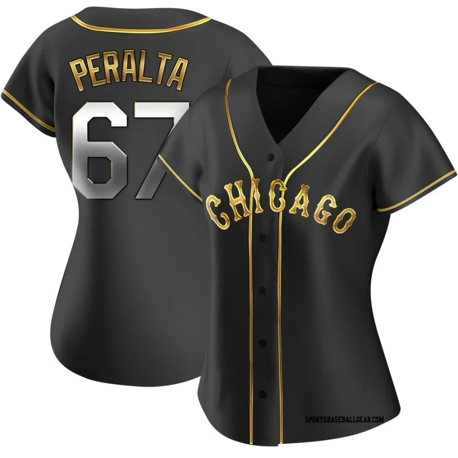 Sammy Peralta Women's Chicago White Sox Black Golden Replica Alternate Jersey