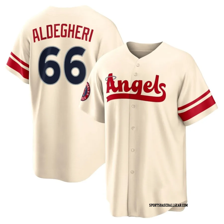 Samuel Aldegheri Men's Los Angeles Angels Cream Replica 2022 City Connect Jersey