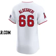 Samuel Aldegheri Men's Los Angeles Angels White Elite Home Patch Jersey