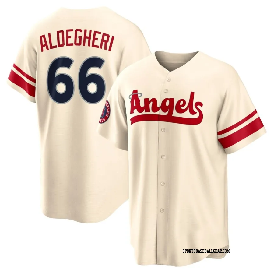 Samuel Aldegheri Youth Los Angeles Angels Cream Replica 2022 City Connect Jersey