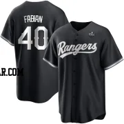 Sandro Fabian Men's Texas Rangers White Replica Black 2023 World Series Jersey