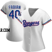 Sandro Fabian Women's Texas Rangers White Authentic Home 2023 World Series Champions Jersey