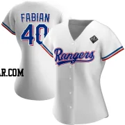 Sandro Fabian Women's Texas Rangers White Authentic Home 2023 World Series Jersey