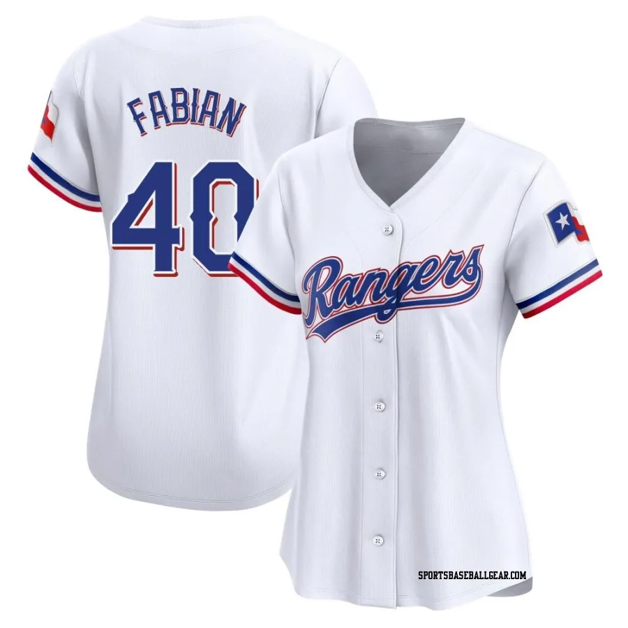 Sandro Fabian Women's Texas Rangers White Limited Home Jersey