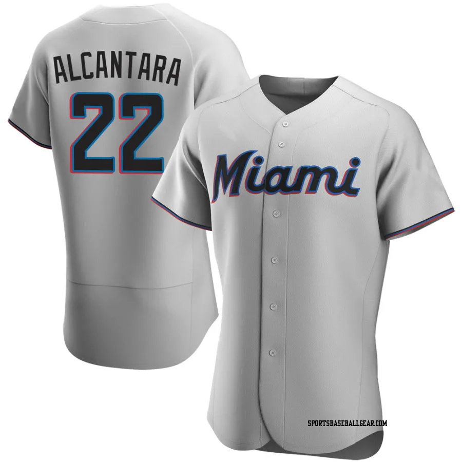 Sandy Alcantara Men's Miami Marlins Gray Authentic Road Jersey