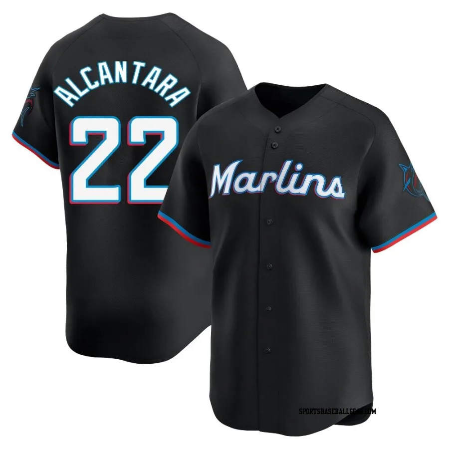 Sandy Alcantara Youth Miami Marlins Black Limited Alternate Jersey