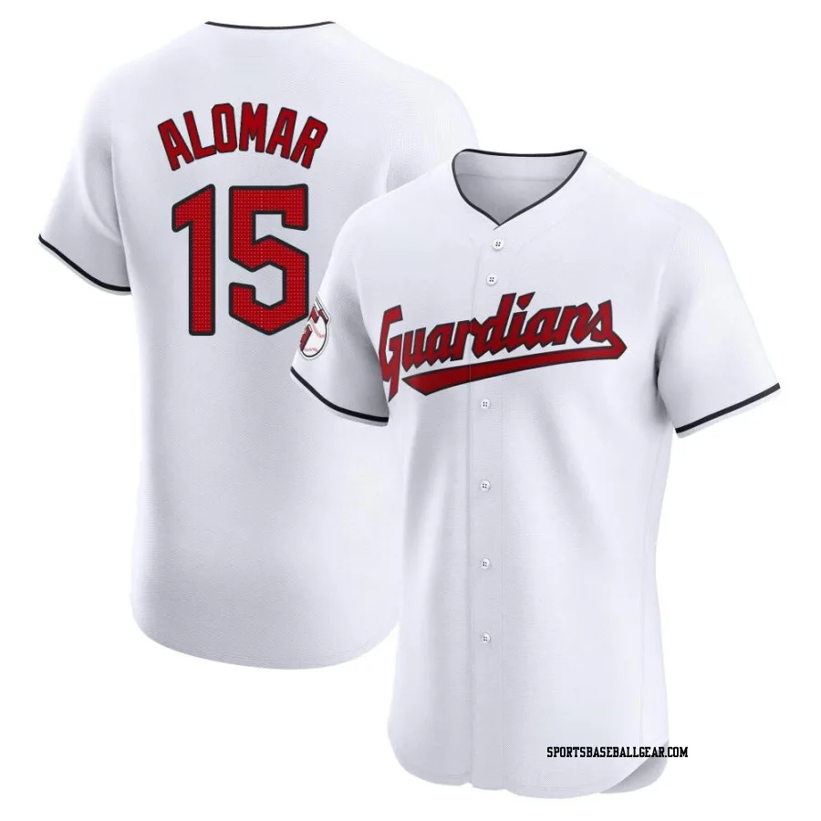 Sandy Alomar Men's Cleveland Guardians White Elite Home Jersey