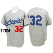 Sandy Koufax Men's Los Angeles Dodgers Grey Authentic 1963 Throwback Jersey