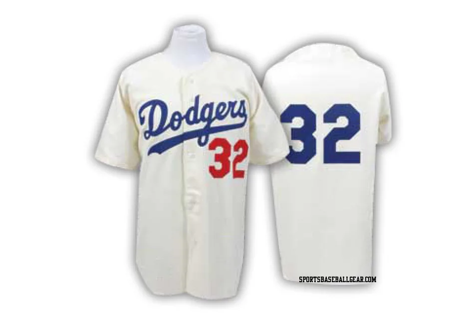 Sandy Koufax Men's Los Angeles Dodgers White Authentic Throwback Jersey