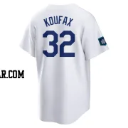 Sandy Koufax Men's Los Angeles Dodgers White Replica 2024 World Tour Seoul Series Home Jersey