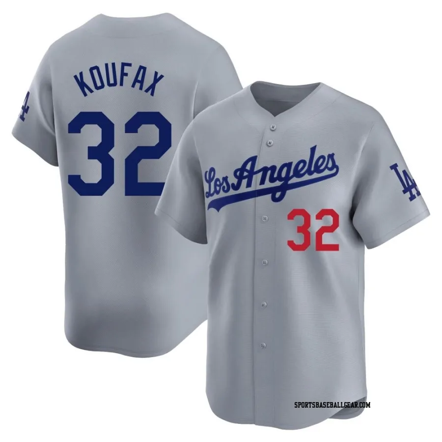 Sandy Koufax Youth Los Angeles Dodgers Gray Limited Away Jersey