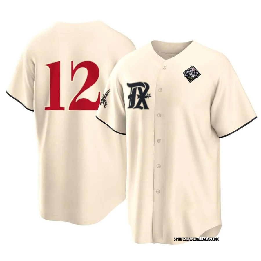 Sandy Leon Men's Texas Rangers Cream Replica 2023 City Connect 2023 World Series Jersey