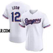 Sandy Leon Men's Texas Rangers Gold Elite White 2024 Collection Jersey