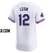 Sandy Leon Men's Texas Rangers Gold Elite White 2024 Collection Jersey