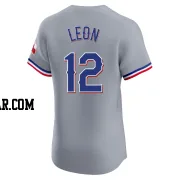 Sandy Leon Men's Texas Rangers Gray Elite Road Jersey