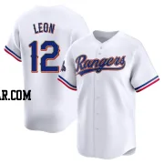 Sandy Leon Youth Texas Rangers Gold Limited White 2024 Collection Jersey