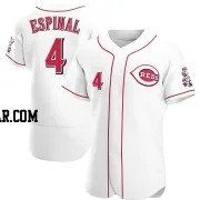 Santiago Espinal Men's Cincinnati Reds White Authentic Home Jersey