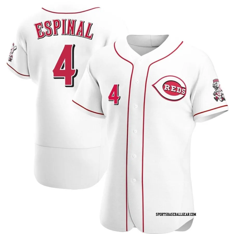 Santiago Espinal Men's Cincinnati Reds White Authentic Home Jersey