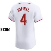 Santiago Espinal Men's Cincinnati Reds White Elite Home Jersey