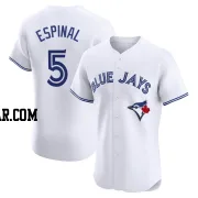 Santiago Espinal Men's Toronto Blue Jays White Elite Home Jersey