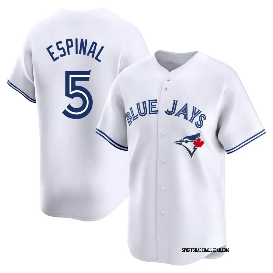 Santiago Espinal Men's Toronto Blue Jays White Limited Home Jersey